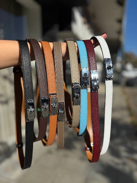 100% ādas josta Cintura 2cm sudrabs