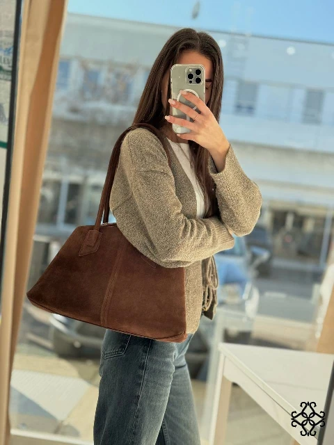 Zamšādas pleca soma 8039