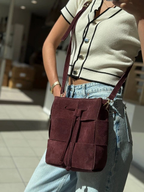 Zamšādas crossbody soma 80151