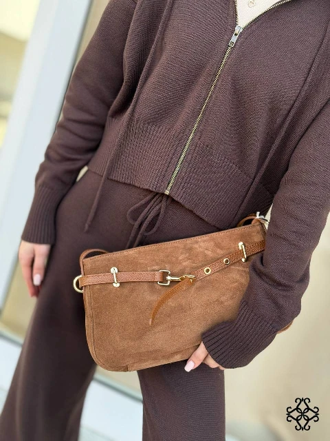 zamšādas pleca soma 80418