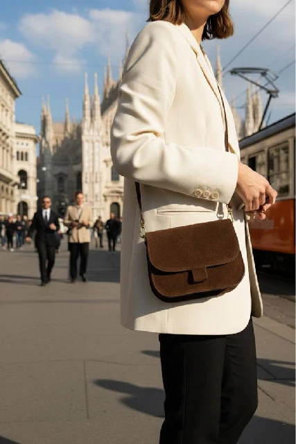 Zamšādas crossbody soma 80405