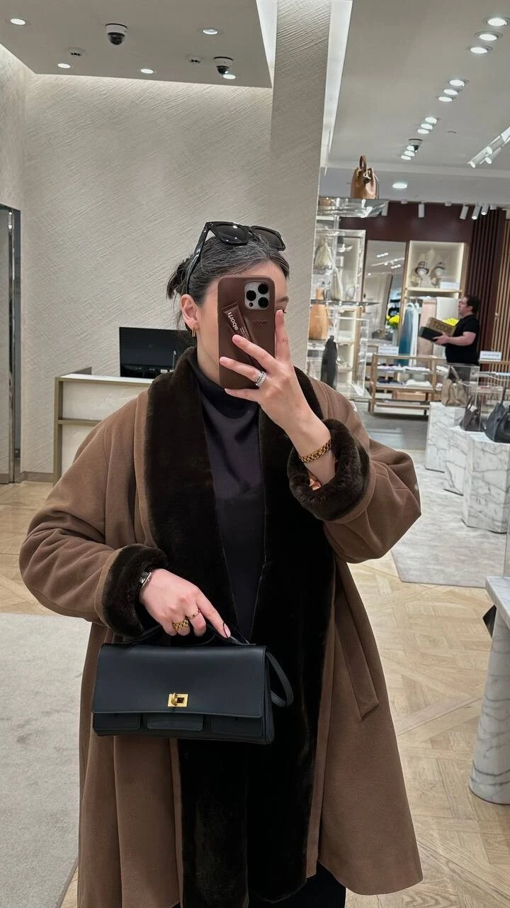 Leather handbag 8006